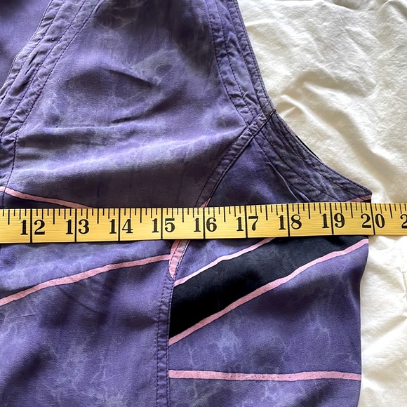 Vintage Y2K Sleeveless Button Down Vest in Purples Pink and Black, Size M - Picture 12 of 14